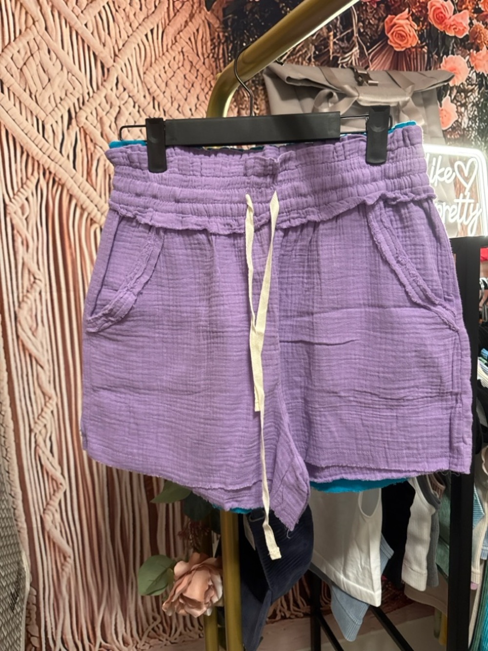 Zenana Women's Lavender Drawstring Casual Shorts